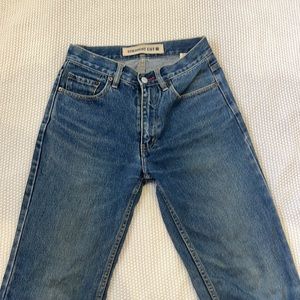 Vintage Jeans Highwaisted Straight Leg Jeans WestSize 29 Medium Blue Wash